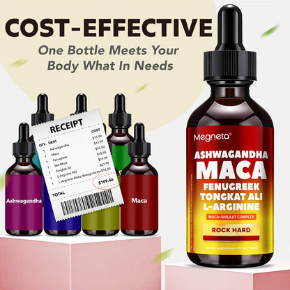 Maca Root & L-Arginine Men's Performance Supplement with Shilajit - Double-Acting Formula for Stamina