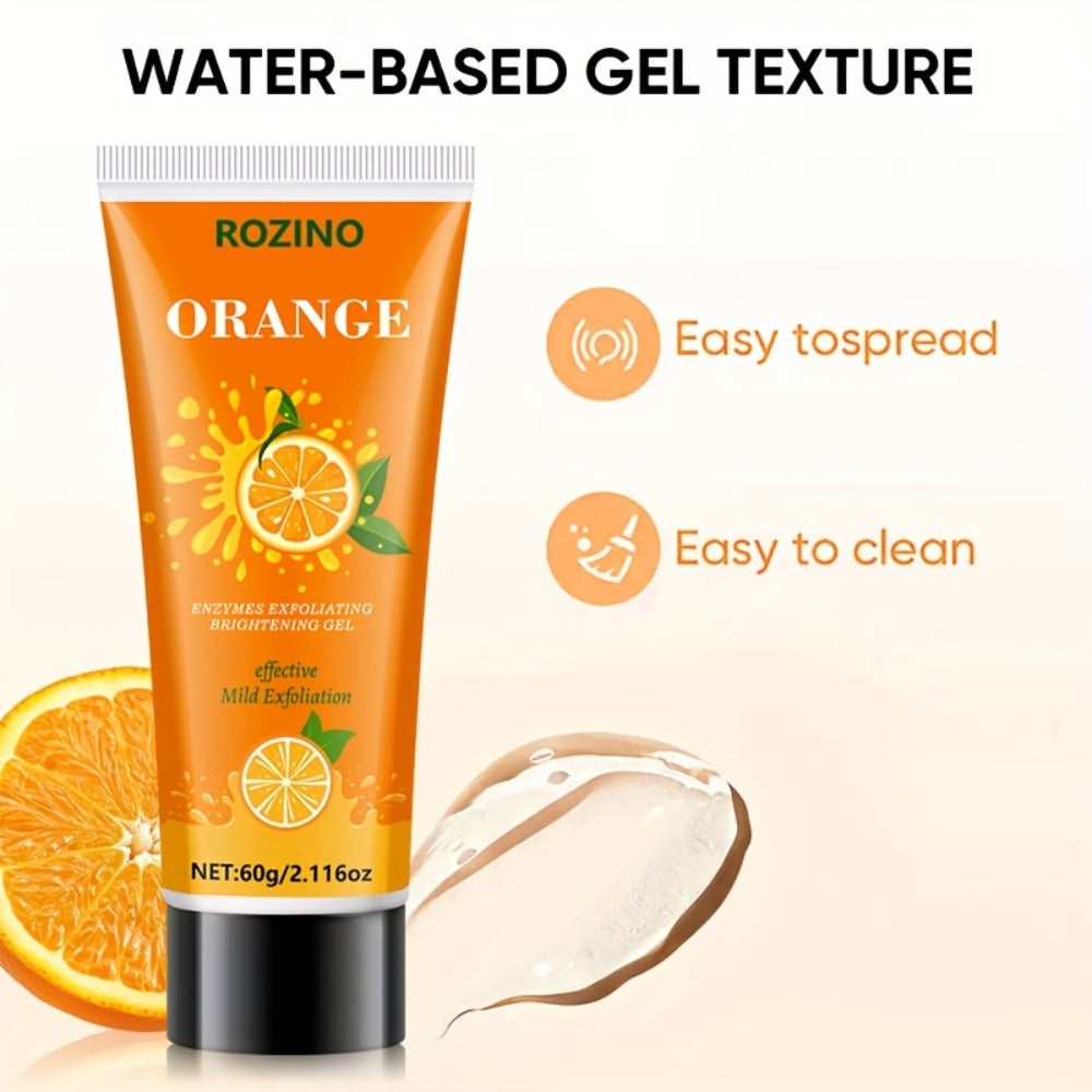 Orange Enzyme Cleansing Gel 60g Aloe Vera Hyaluronic Acid Vitamin C Gentle Exfoliating Deep Pore Cleansing Brightening Moisturizing Face