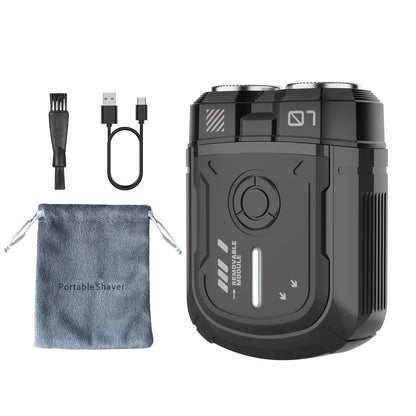 Electric Shaver Magnetic Dual-Blade Mini Razor with Two Speeds, USB Charging and Select Waterproof Options