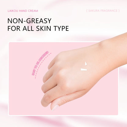 Japanese Sakura Hand Cream Set 20 Pcs LAIKOU Cherry Blossom Moisturizing Lotion with Glycerin & Vitamin C Lightweight Non-Greasy Portable