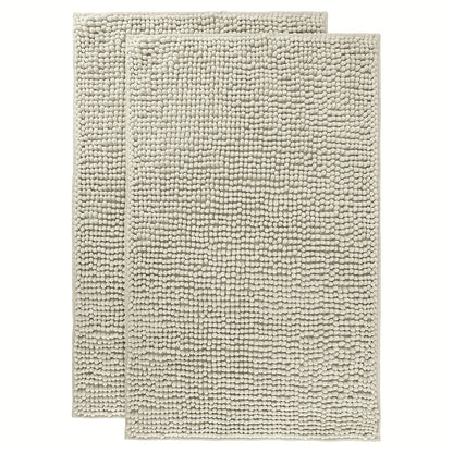 Chenille Bath Rug Extra Thick Bathroom Mat, Multiple Sizes & Colors for Entryways, Bedrooms and Living Spaces