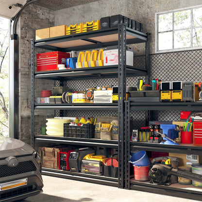 5-Tier Garage Shelving Unit with Adjustable Steel Shelves in Three Size and Capacity Options for Garage, Basement or Workshop
