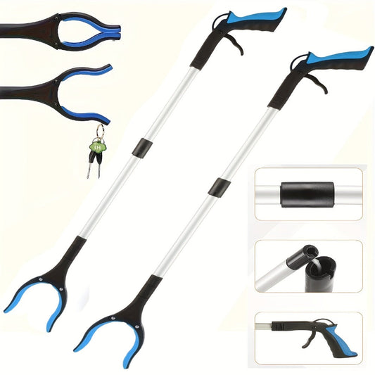 Grabber Reacher Tool 32 Inch Foldable Pick Up Stick 360° Rotating Jaw Magnetic Tip Extra Long Heavy Duty Litter Picker Mobility Aid