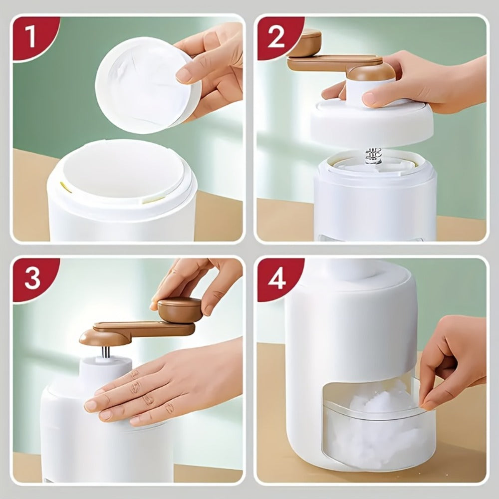 Manual Ice Shaver Machine, Hand-Powered Snow Cone Maker & Ice Crusher, Portable for Home, Parties