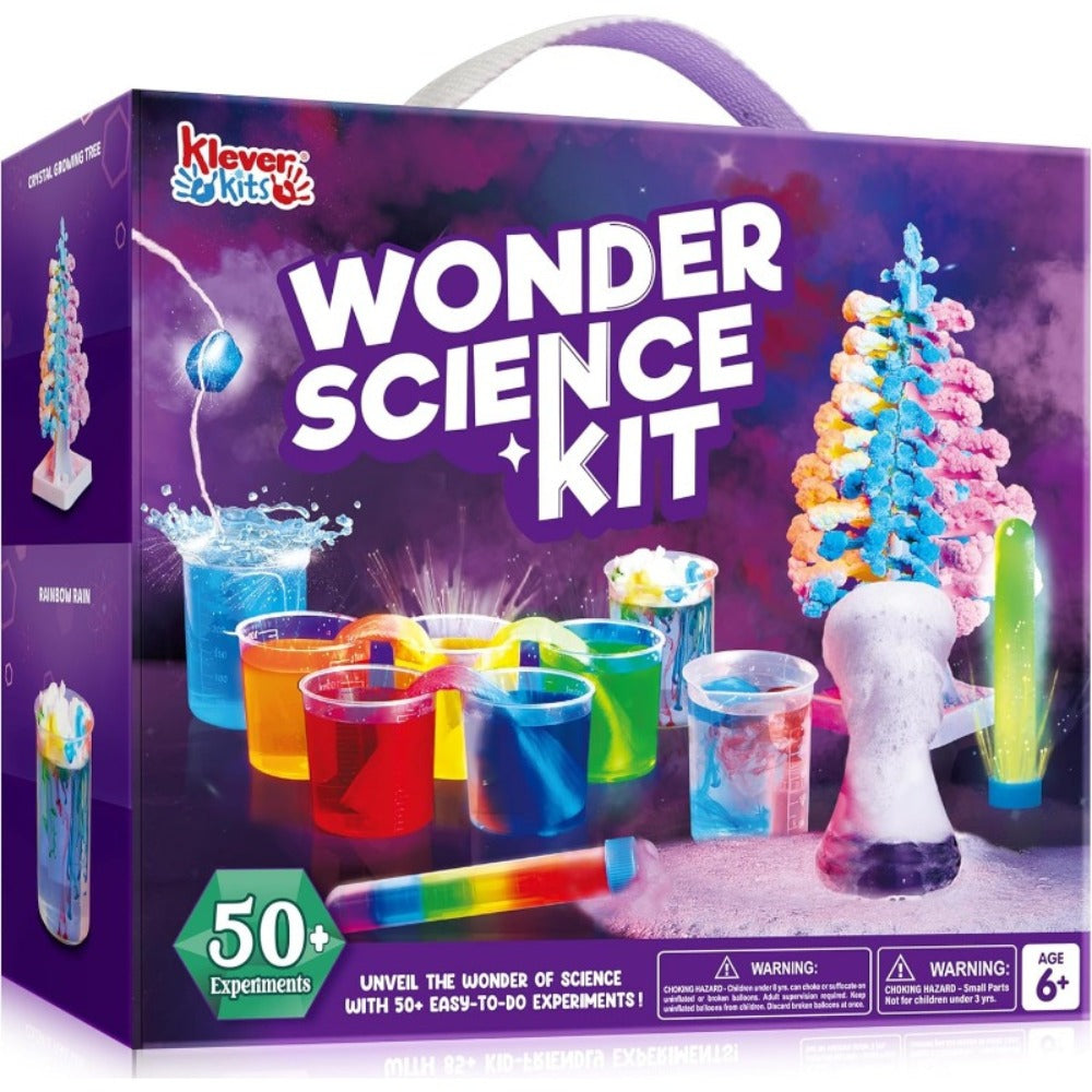 STEM Science Kit for Kids 50+ Experiments, Crystal Tree Growing Kit, Lava Lamp, Volcano Chemistry Set