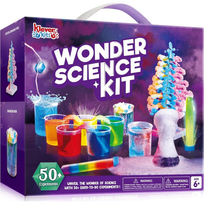 STEM Science Kit for Kids 50+ Experiments, Crystal Tree Growing Kit, Lava Lamp, Volcano Chemistry Set