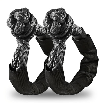 Soft Shackle 41, 000 lb Breaking Strength Synthetic UHMWPE Recovery Rope with Protective Sleeve – Heavy Duty Tow Shackle for Off-Road Truck
