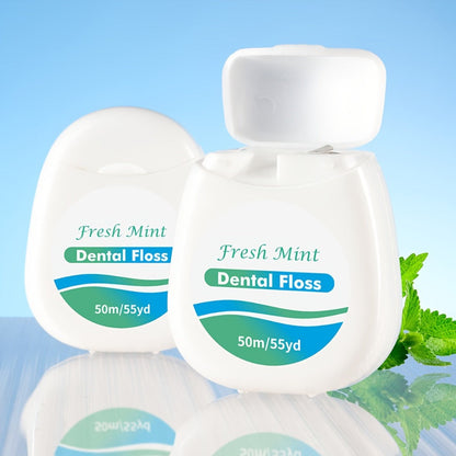 Dental Floss Picks 6pcs Mint Flavor – Plaque Remover Interdental Cleaner Oral Care Floss Sticks Fine Thread Teeth Cleaning Tool Intertooth