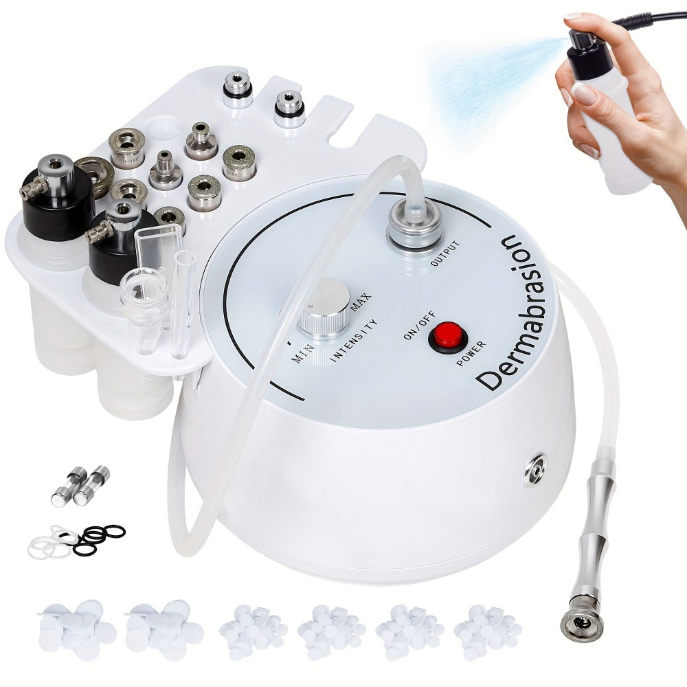 Microdermabrasion Machine Professional 3-in-1 Dermabrasion Vacuum Spray Facial Device for Bath Time, Home Spa and Personal Care