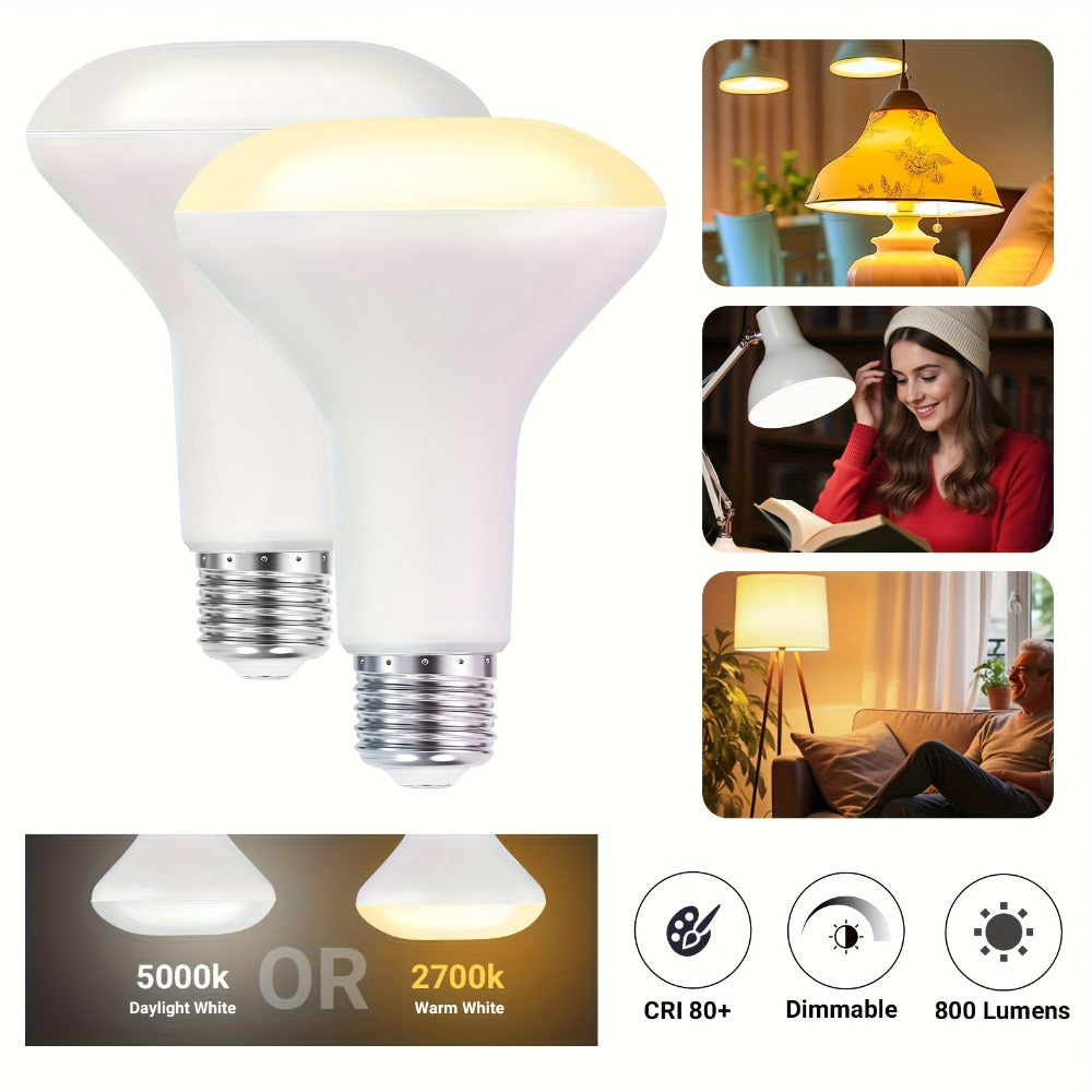 BR30 LED Flood Light Bulbs Dimmable 9W = 65W Equivalent 800 Lumens E26 Base CRI 80+ Recessed Light Bulbs for Ceiling Kitchen