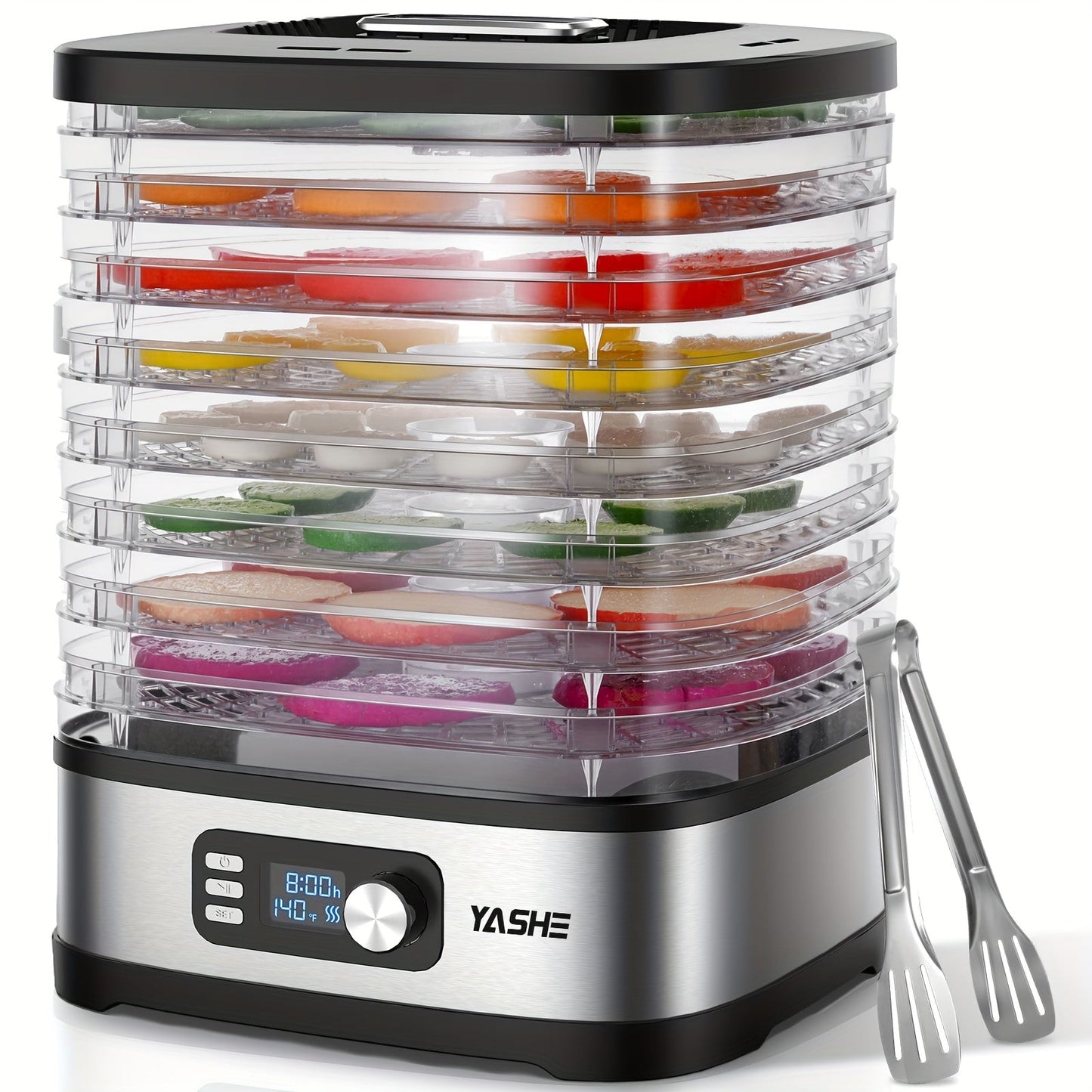 Food Dehydrator 240W with Temperature Control | BPA-Free Dishwasher-Safe Trays, Electric Food Dryer for Jerky, Fruits, Herbs & Vegetables