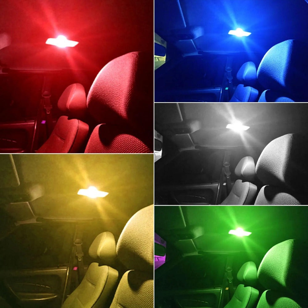 LED Instrument Panel Lights 70Pcs – T10 T5 12V Dashboard Bulb Kit, Multi-Color Green Red White Blue Yellow Interior Lighting for Cars