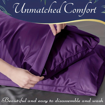 Bamboo Cooling Fitted Sheet Set 2300TC Deep Pocket All Season Bed Sheets for Entryways, Bedrooms and Living Spaces