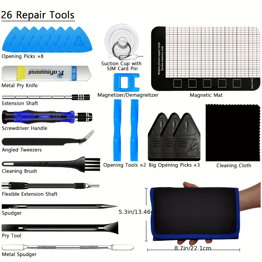 142-in-1 Electric Precision Screwdriver Tool Kit, Rechargeable Cordless Electric Screwdriver with 120 Bits & 22 Tools