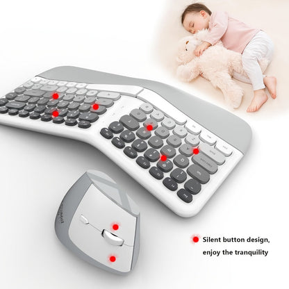 Wireless Keyboard and Mouse Combo with Wrist Support Anti-RSI Silent Keys 2.4GHz Plug-and-Play for an Everyday Personal Care Routine