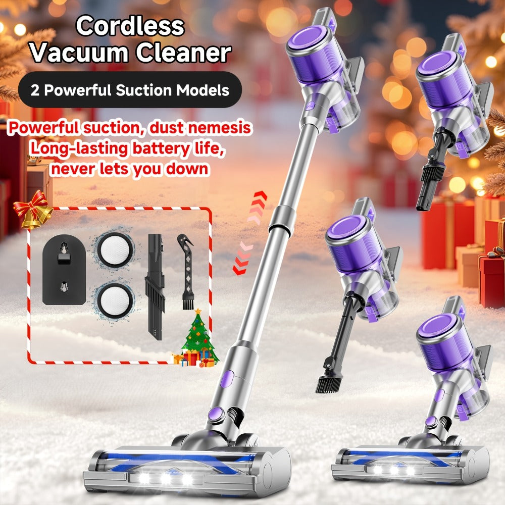 Cordless Stick Vacuum Cleaner 70KPa Brushless Motor 45-Min Runtime for Pet Hair Carpet Hard Floor Dust with Cord & Cordless Modes