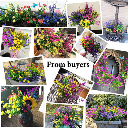 Artificial Flowers Multicolor Daisy Bundles in 9, 18, 27 or 36-Pack Options for Planter Displays