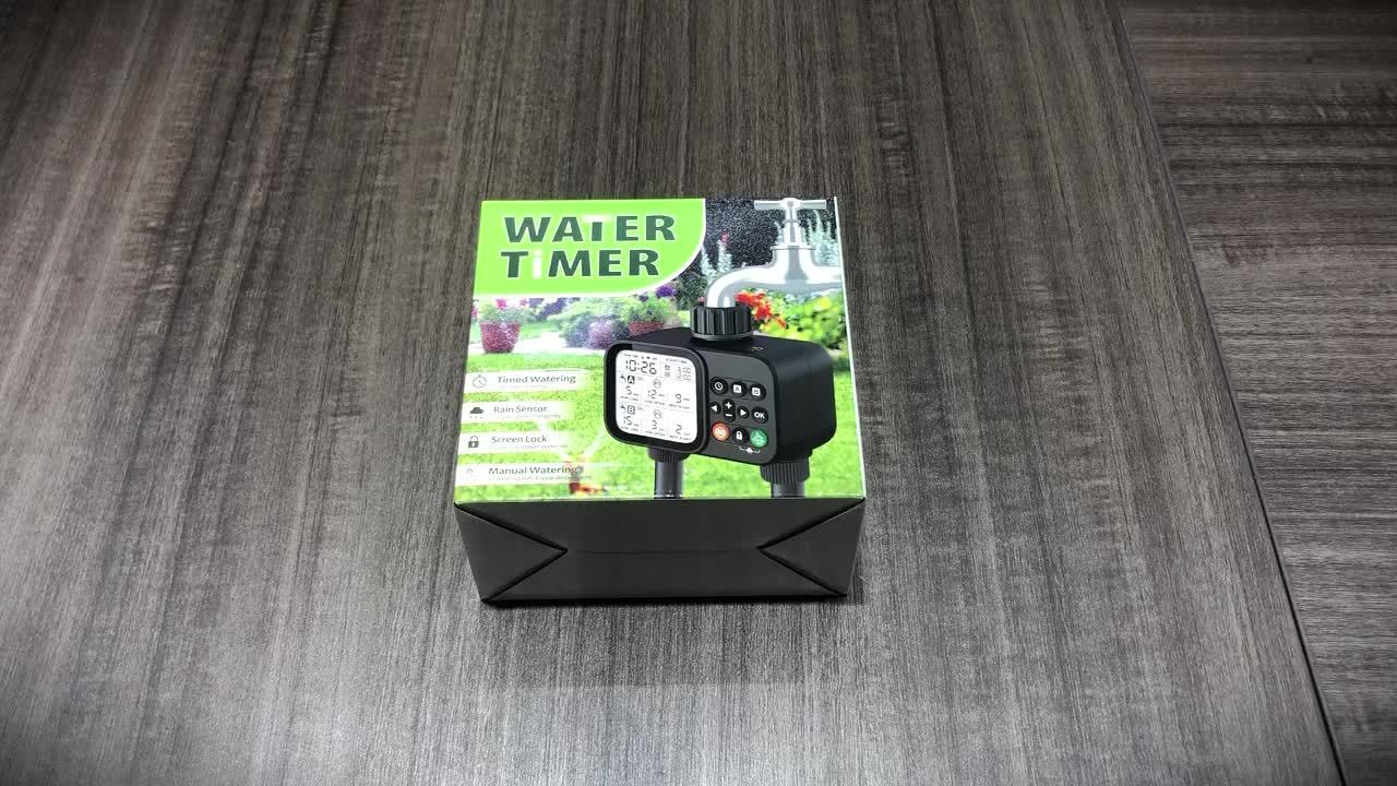 Automatic Drip Irrigation Timer Smart Garden Watering Controller 2-Zone, for Garden, Lawn and Yard Watering
