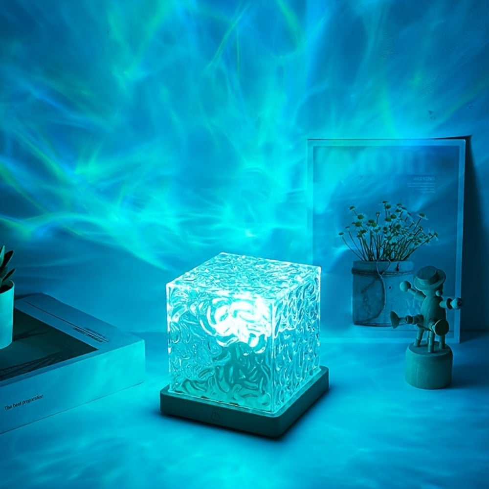 LED Star Projector Night Light USB Powered, 7-Star Galaxy Starry Sky & Water Ripple Effect Lamp for Bedroom Camping Wedding Home Decor