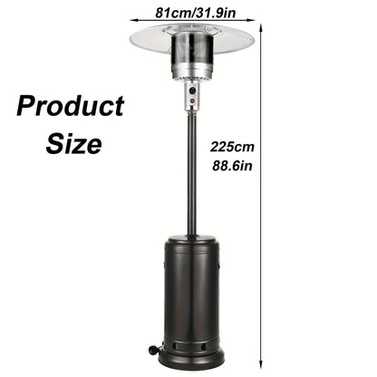 Patio Heater, Propane Outdoor Standing Stainless Steel Garden Party for Garden, Patio and Yard Use
