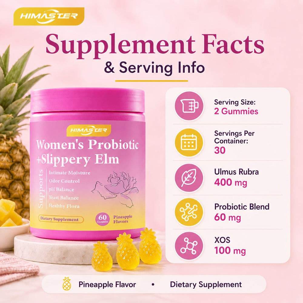 Women's Probiotic Gummies 60-Count for Vaginal Health pH Balance Feminine Wellness Gut Health & Immune Support