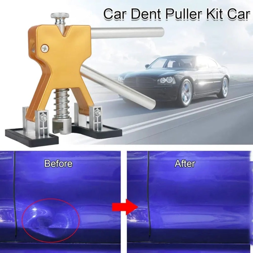 PDR Paintless Dent Repair Kit 21pcs – Car Dent Puller with Hot Glue Gun, Bridge Puller & Suction Tabs, DIY Auto Body Dent Removal Tool Set
