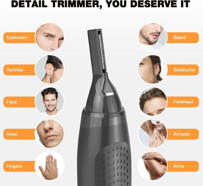 Rechargeable Eyebrow & Nose Ear Hair Trimmer for Men, Electric Detail Trimmer for Neckline Sideburns
