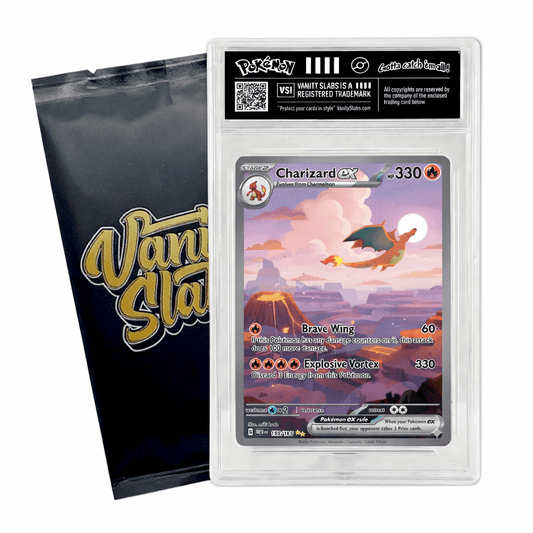 Pokemon Double Hit Slab Set, 2x Ultra or Double Rare Cards Sealed in Vanity Slabs Display Cases