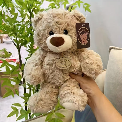 Plush Toy Oversized-Style Teddy Bear in Beige or Brown with Classic Seated Bear Details and Gifting