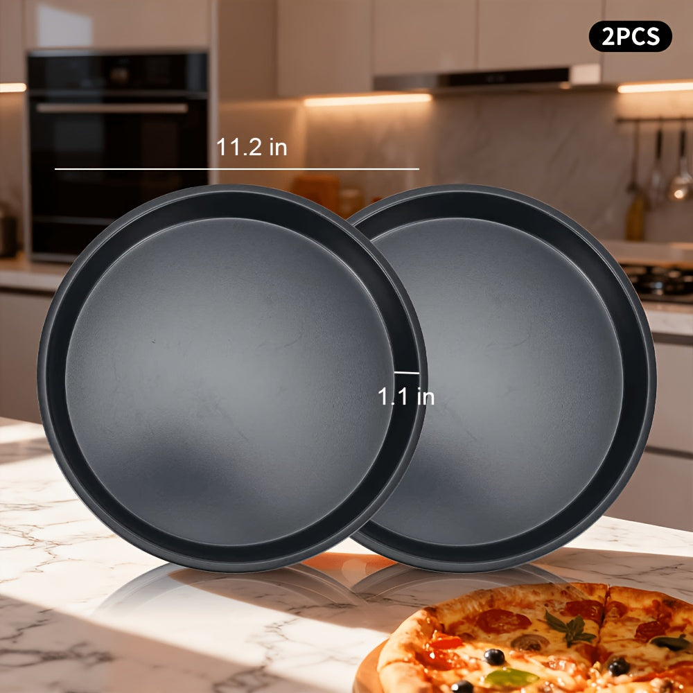 Nonstick Bakeware Set Stackable Space-Saving - Round & Square Pans, Waffle Tray, Cookie Sheet, Carbon Steel Baking Pan Set for Oven