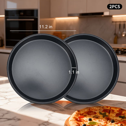 Nonstick Bakeware Set Stackable Space-Saving - Round & Square Pans, Waffle Tray, Cookie Sheet, Carbon Steel Baking Pan Set for Oven