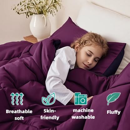 Comforter Set 7-Piece Bed in a Bag Queen King Full Soft Microfiber Down Alternative Comforter Fitted Sheet Flat Sheet Pillow Shams