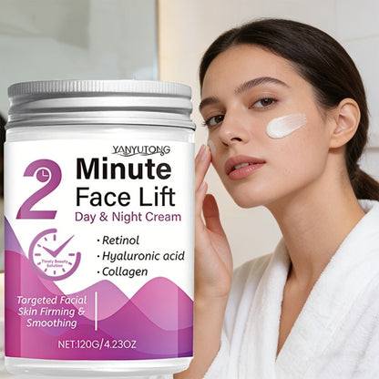 Face Cream Peptide Collagen 120g Formula with Hyaluronic Acid and Lightweight Day or Night Texture