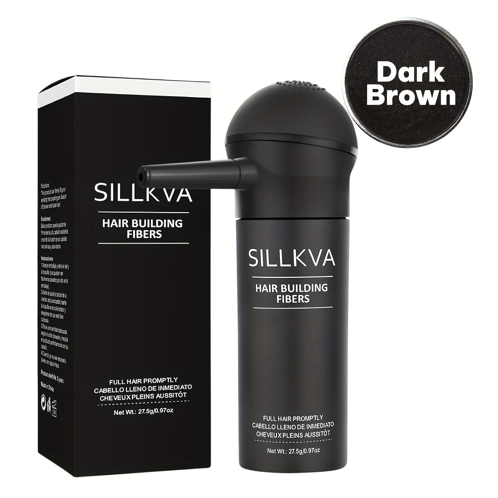 Hair Fibers Spray Applicator Kit Instant Thickness for Thinning Hair & Bald Spots SILLKVA for Makeup, Travel and Everyday Vanity Use