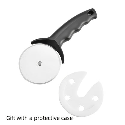 Pizza Wheel Cutter Stainless Steel with Wooden Handle Sharp Pizza Slicer Easy Grip Durable Roller for Pizza Biscuits Noodles Pastry Kitchen