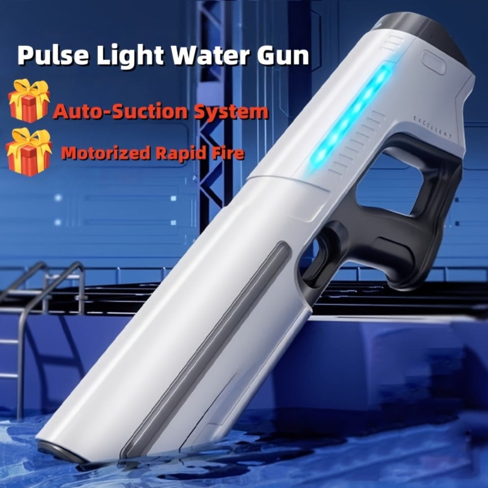 Electric Pulse-Light Water Blaster Bundle with Hard Case, Pictured Goggles and Three Color Choices