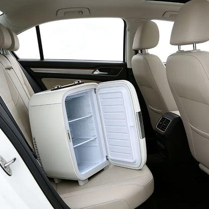 Mini Car Refrigerator, 4 Liter Compact Cooler & Warmer with 120V AC & 12V DC, Portable Mini Fridge for Car