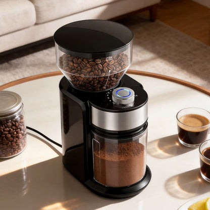 Burr Coffee Grinder Electric, 16 Grind Settings Adjustable Burr Mill Coffee Bean Grinder for 2-14 Cups