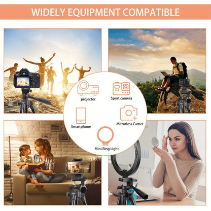 55 Inch Aluminum Tripod with Pistol Grip Head | Dual-Use Phone & Camera Travel Stand for iPhone Android DSLR Mirrorless Action Cam