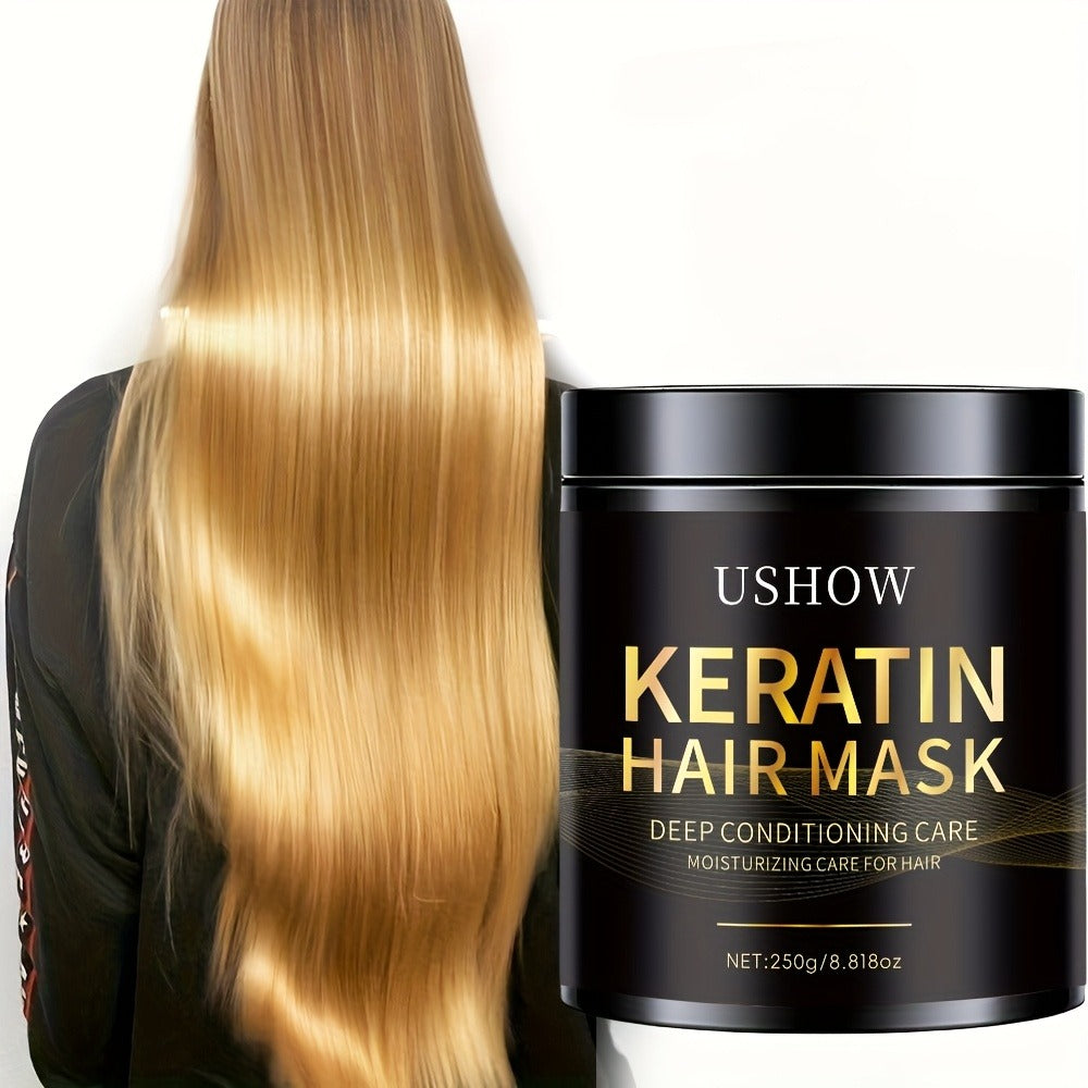 Deep Conditioning Keratin Hair Mask 250g with Collagen, Dry & Damaged Hair, Anti-Breakage, Reduces Split Ends
