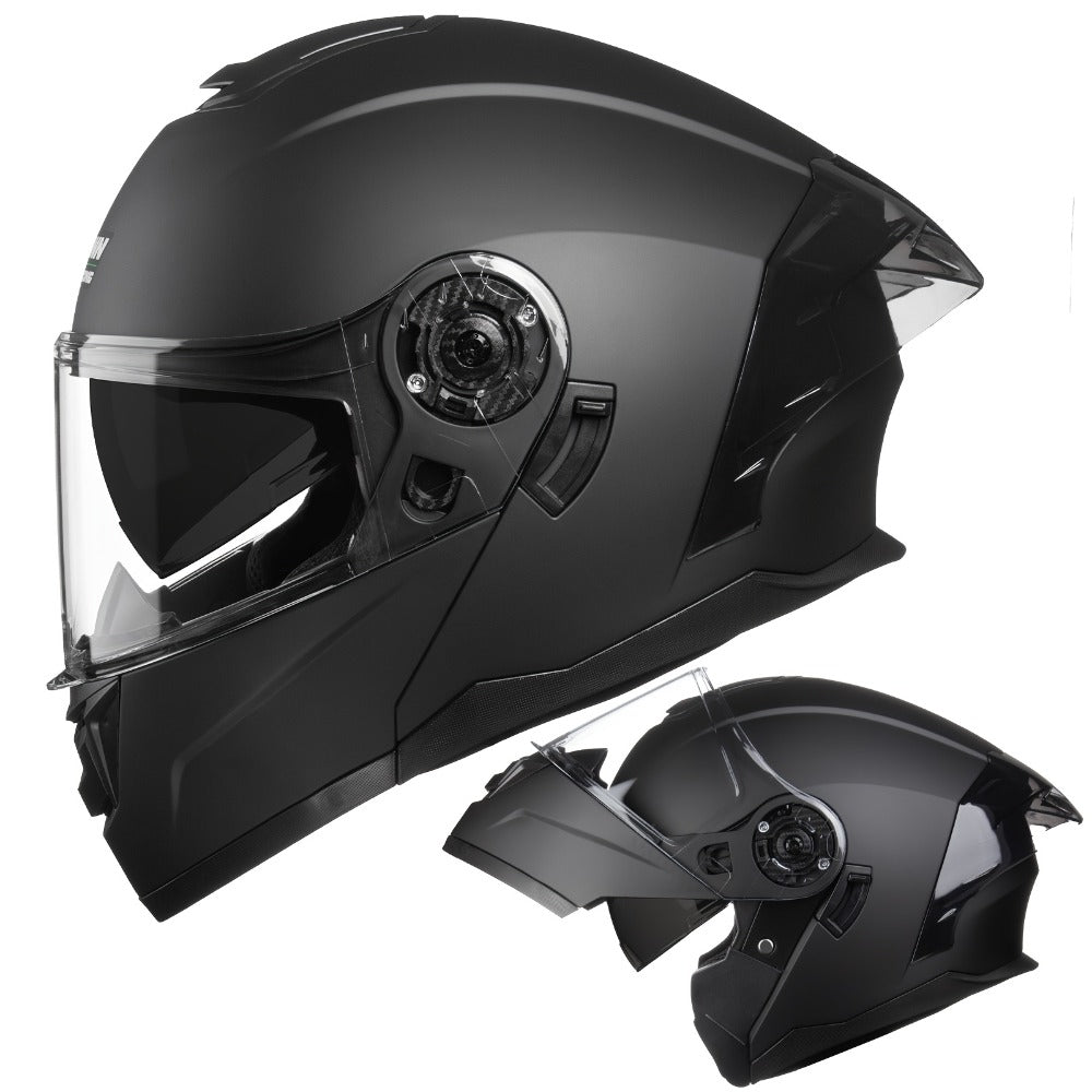 Modular Motorcycle Helmet Flip-Up Full Face – Dual Visor (Clear + Sun Visor), DOT-Style Flip Up Helmet for Men & Women