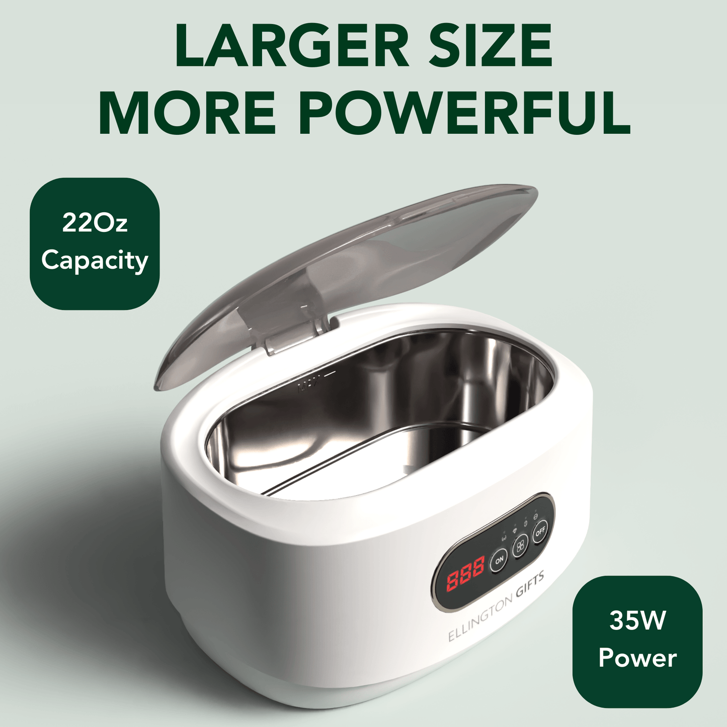 Ultrasonic Cleaner - Jewelry Machine 48000Hz Portable for Glasses Watches Dentures Rings - product detail view 7