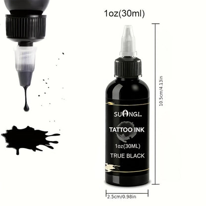 Tattoo Ink Black and White 1.01oz Bottle Options with Single, Two-Bottle and Mixed Color Sets