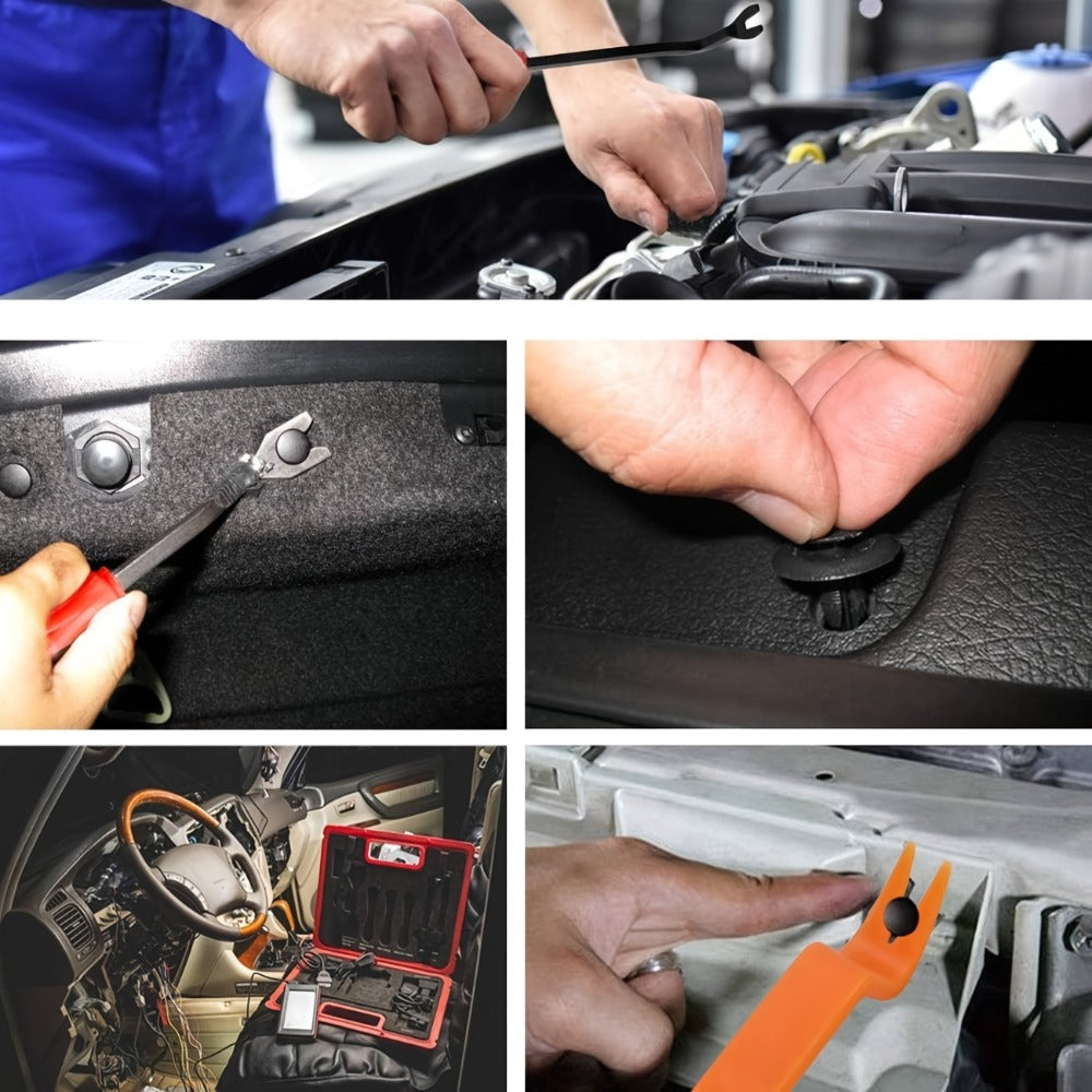Car Body Fasteners Kit – Snap Rivets, Wing Expansion Screws & Willow Nails, Universal Automotive Retainer Clips for Car Body Panels