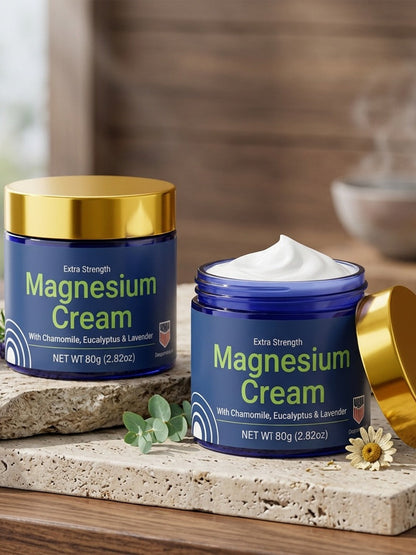 Magnesium Deep Hydration Body Lotion 2-Pack – Fast Absorbing Non-Greasy Moisturizing Cream for Dry Skin, Skin-Friendly Formula for Office