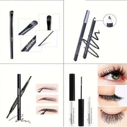 Complete Eye Makeup Kit 40 Color Eyeshadow Palette with Mascara Eyeliner Eyebrow Pencil & Brush – Matte Shimmer Glitter Pigmented Blendable