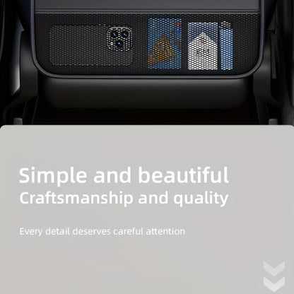 Seatback Car Organizer with Fold-Down Tray, Cup Recesses, Tissue Opening and One- or Two-Piece Packs