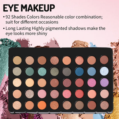 Portable Makeup Case Set with Fold-Out Color Palettes, Brush Collection and Silver or Leopard-Print Case Options