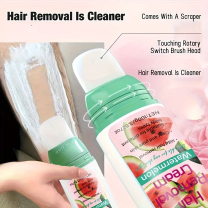 Hair Removal Cream ROZINO 100g Watermelon Roll-On Bottle with Carton for External Body Grooming