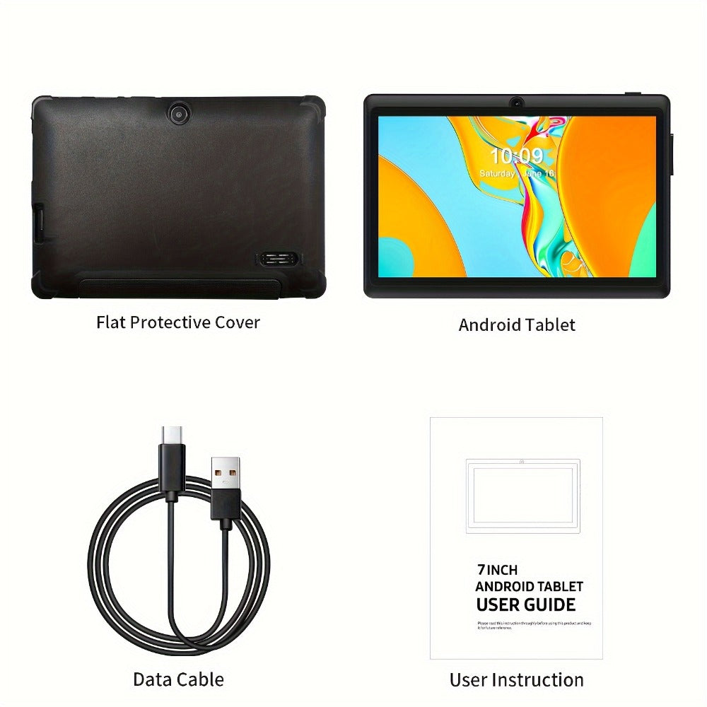 Android Tablet 7-Inch PRITOM with Android 13, 4GB Total RAM, 32GB Internal Storage and Detachable Case